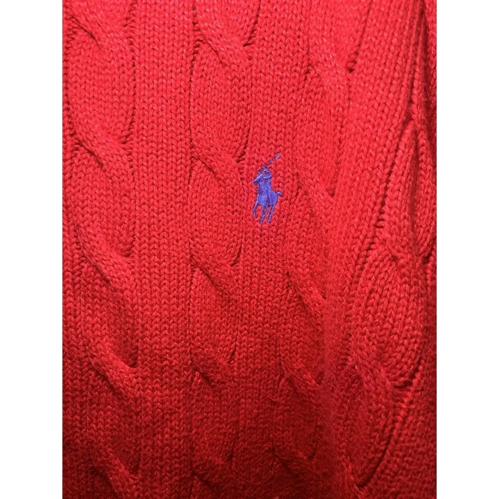 POLO BY RALPH LAUREN PONY MENS RED SWEATER 3XL 100% COTTON BLUE Pony‎